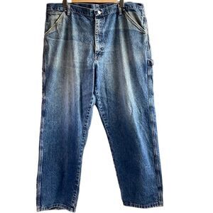 WRANGLERS Men’s Authentic Issue WRG Jeans Distressed Carpenter Style 40 X 30